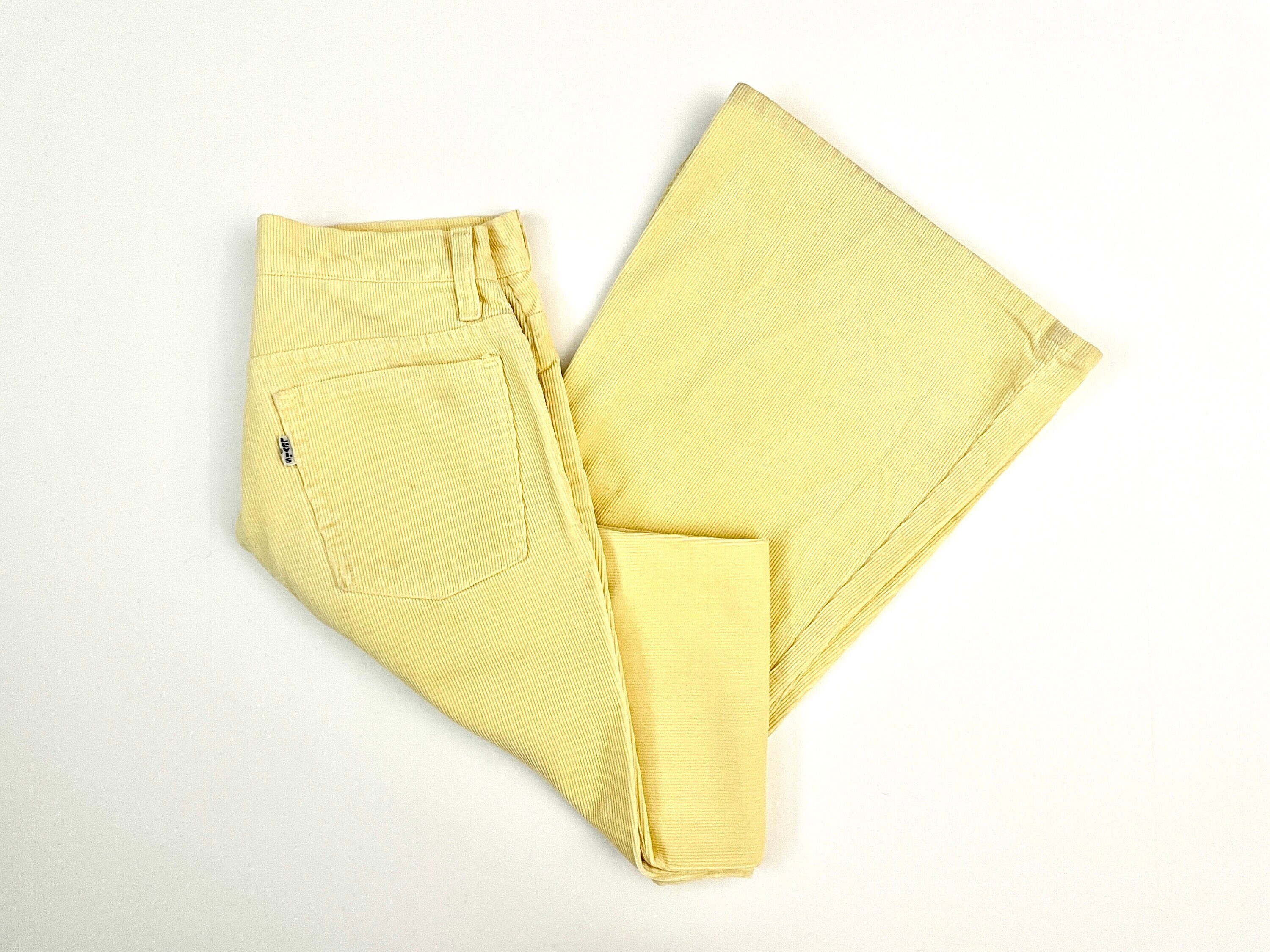 Vintage 70's Levi's 784 Yellow Corduroy Bell - Etsy Denmark