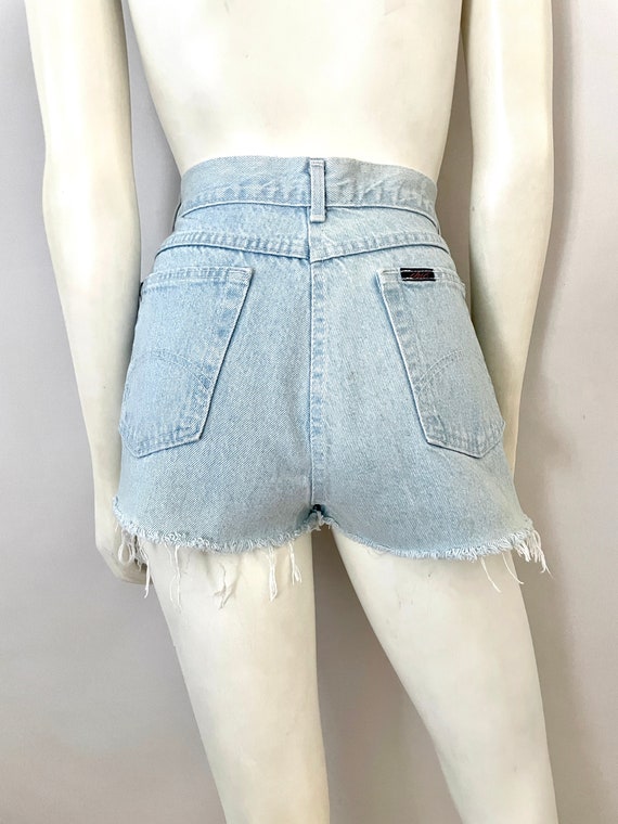 Vintage 80's Chic, High Waisted, Cut Off Shorts (… - image 9