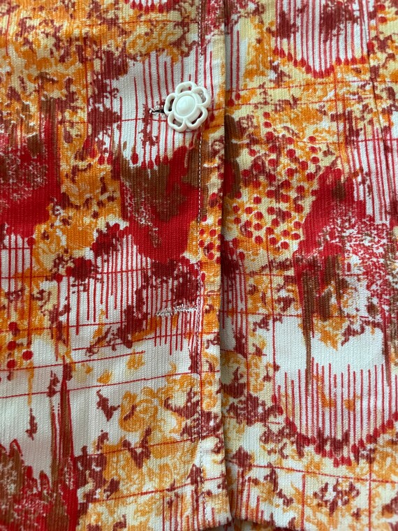 70's Orange, Red, Button Down, Blazer Jacket (Siz… - image 10