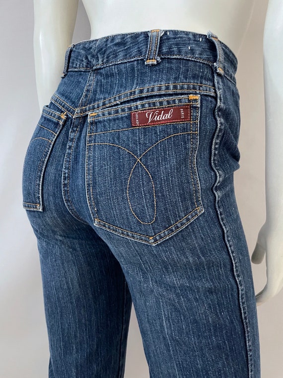 Vintage 80's Vidal Jeans, High Waisted, Straight … - image 8