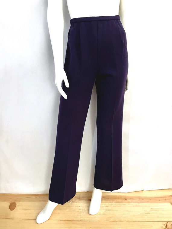 Vintage 70's Purple, High Waisted, Bell Bottom Pa… - image 3