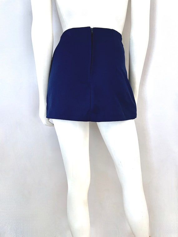 Vintage 70's Deadstock, Navy Blue, High Waisted, … - image 9