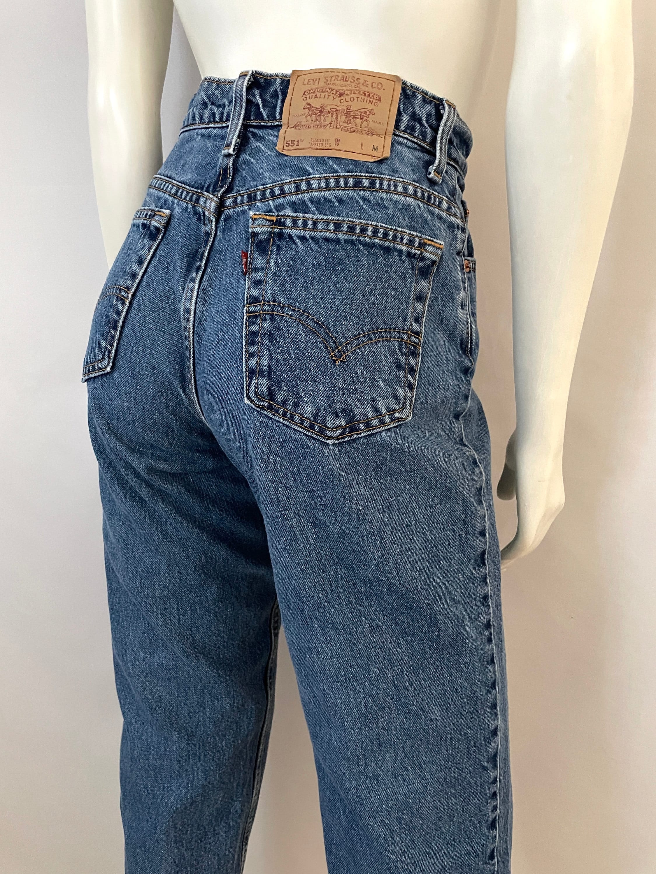 Vintage 90's Levi's 551 Jeans USA, High Waisted, Tapered Leg