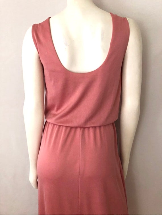 Vintage 70's Mauve, Maxi Dress, Full Length, Slee… - image 8