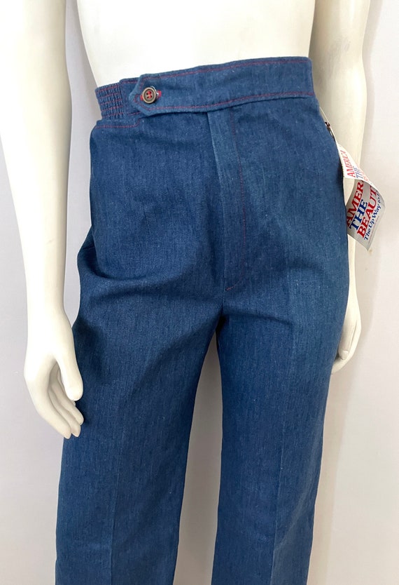 Vintage 70's Deadstock, Wide, Straight Leg Jeans … - image 4