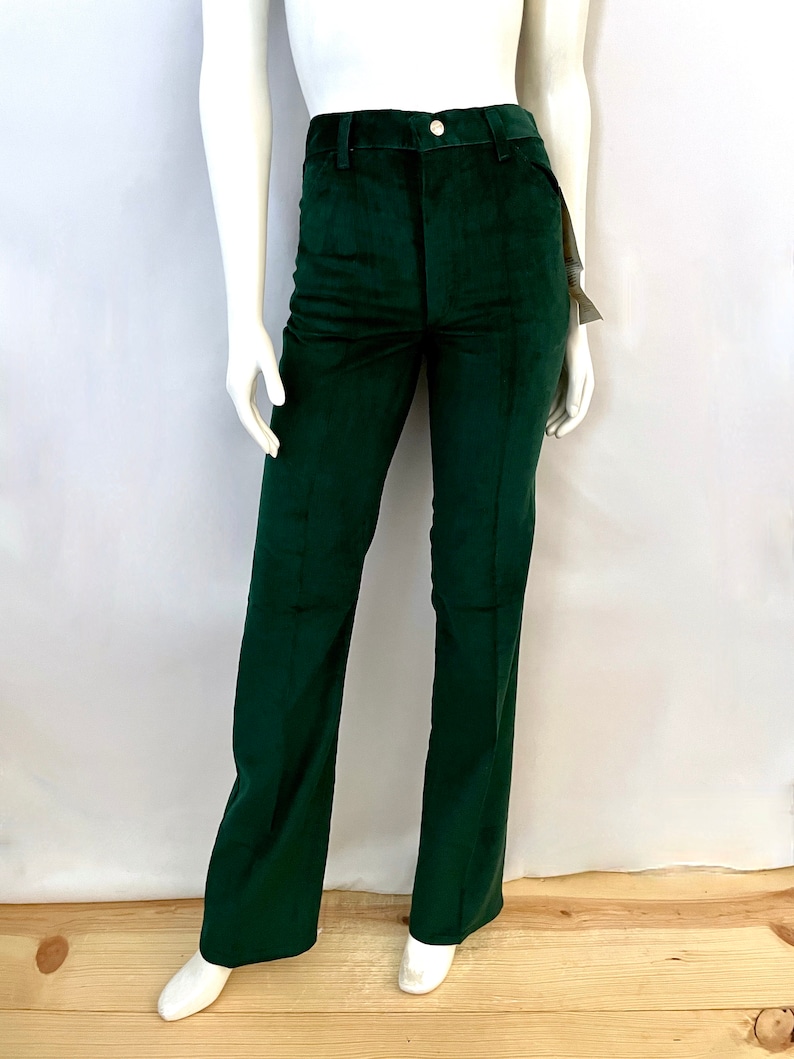 Vintage 70's Deadstock, Maverick, Green, Corduroy, Pants Size 2 image 3