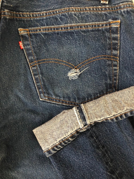 Vintage 80's Levi's 501 Jeans USA, Red Tab Denim … - image 7