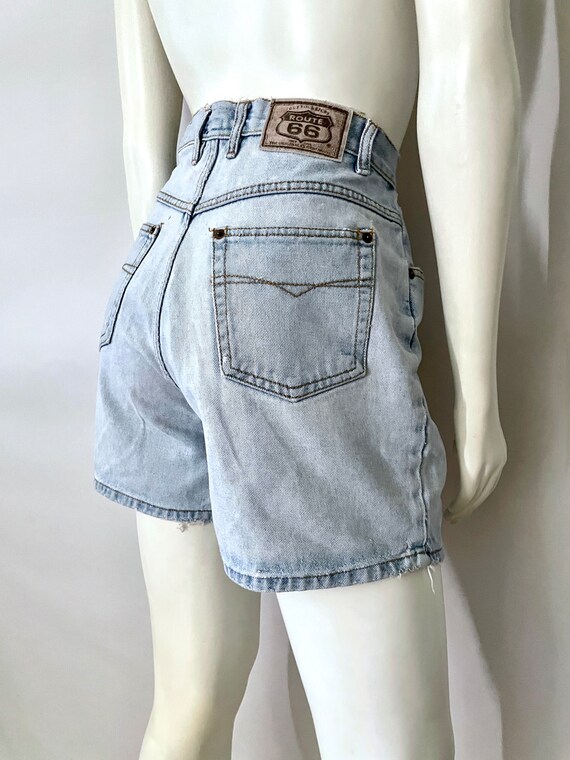 Vintage 90's Route 66, High Waisted, Denim Shorts… - image 10