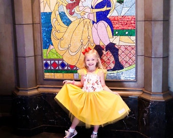 Belle Dress,  Princess Belle Dress, Beauty and the Beast Dress, Princess Belle Birthday Dress, Belle Vacation Dress, Princess Belle Outfit