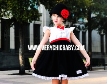 Mary Poppins Dress, Mary Poppins Dress Girls, Mary Poppins Costume, Mary Poppins Costume Girls, Mary Poppins Outfit, Mary Poppins