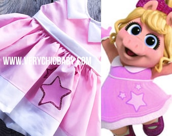 Miss Piggy Dress, Muppet Babies Dress, Piggy Costume, Miss Piggy Costume, Muppet Babies