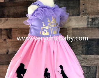 Silhouette Princess Dress, Girls Princess Dress