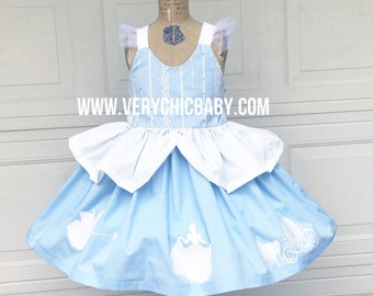 Cinderella Dress, Cinderella Birthday Dress, Cinderella Costume, Cinderella Toddler Dress, Cinderella Baby Dress