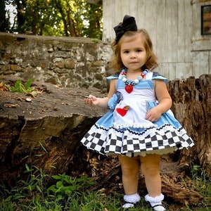 Alice in Wonderland Dress, Alice in Wonderland Costume, Alice in Wonderland Girls Dress, Alice in Wonderland Birthday Outfit, Alice Dress image 1