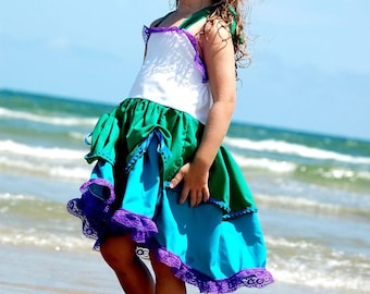 Little Mermaid Inspired Dress, Ariel Dress, Little Mermaid Dress