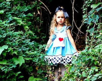 Disfraz de Alicia en el país de las maravillas, vestido de Alicia en el país de las maravillas, disfraz de Alicia en el país de las maravillas para niñas, vestido de cumpleaños de Alicia en el país de las maravillas