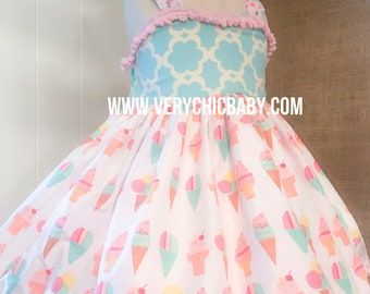 girls cream party dress