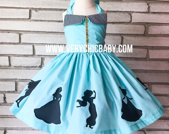 Girls' Princess Dress, Twirly Skirt, Handcut Design