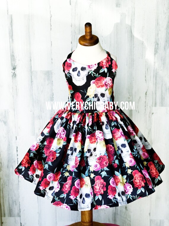 open lace back dress Day of the Dead Doll Costume – JJ's Party House main image 0