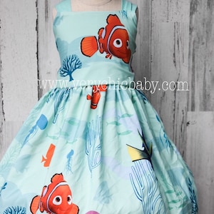 Dory Dress, Finding Nemo Dress, Nemo Birthday Dress, Finding Dory Birthday Dress