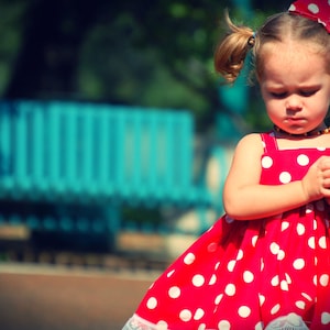 Minnie Mouse Dress, Minnie Dress, Minnie Mouse Costume, Little Girls Dress, Minnie Mouse Party Dress, Minnie Mouse Red Polka Dot Dress