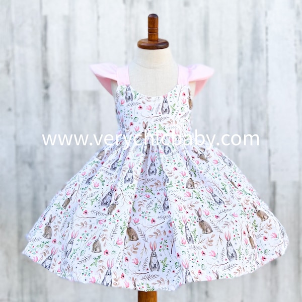 Easter Bunny Dress, Easter Dress Girls