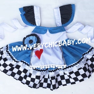 Alice in Wonderland Dress, Alice in Wonderland Costume, Alice in Wonderland Girls Dress, Alice in Wonderland Birthday Outfit, Alice Dress image 3