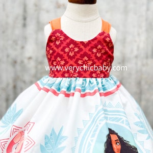 Moana Birthday Outfit, Moana Dress, Little Girls Moana Party Dress