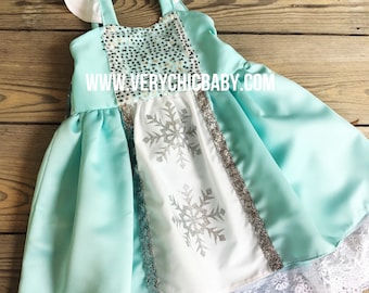 Vestido de Elsa de Frozen, disfraz de Elsa, disfraz de Elsa, disfraz de Elsa de Frozen, vestido de Elsa de Frozen, vestido de princesa Elsa, vestido de princesa para vacaciones diarias