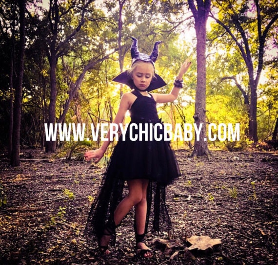 Maleficent Couture Witch Dress Costume Halloween Spooky Sleeping Beauty -  Etsy