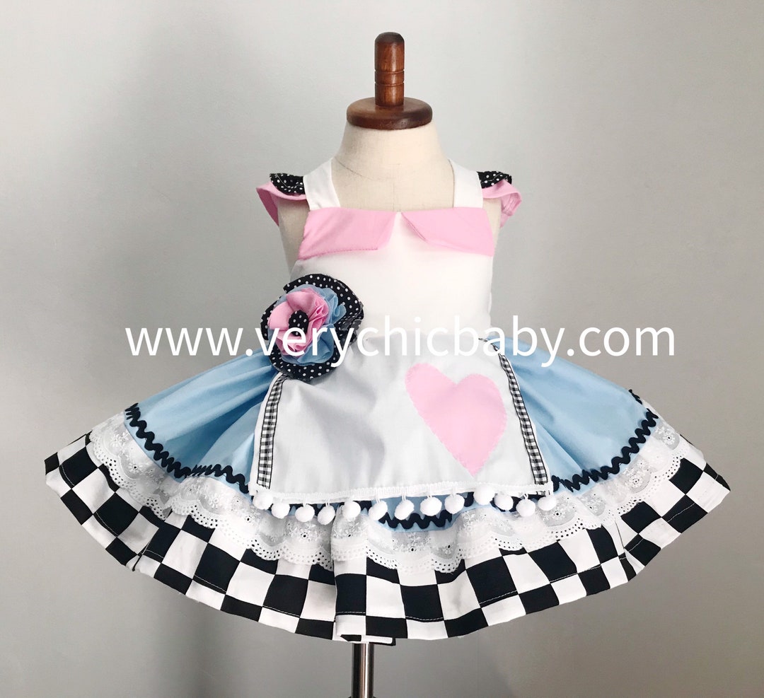 Alice in Wonderland Dress, Pink Alice in Woderland Dress, Girls Alice ...