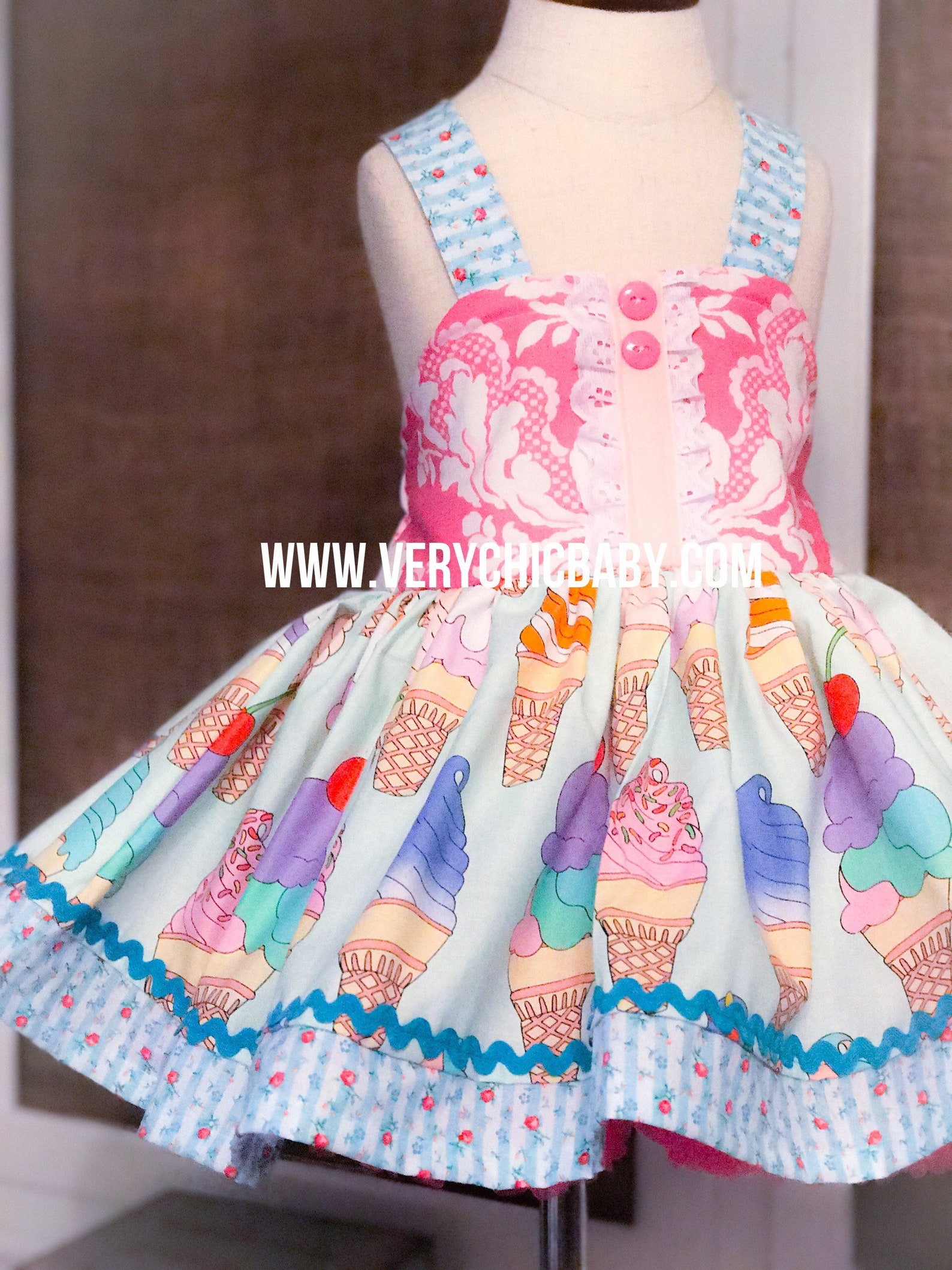 Ice Cream Dress Ice Cream Dress for Girls Ice Cream Dress Etsy