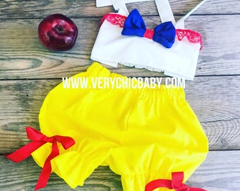 Snow White Bloomkini, Snow White Outfit, Snow White Baby Outfit, Snow White Birthday Costume, Snow White Costume, Snow White Girls