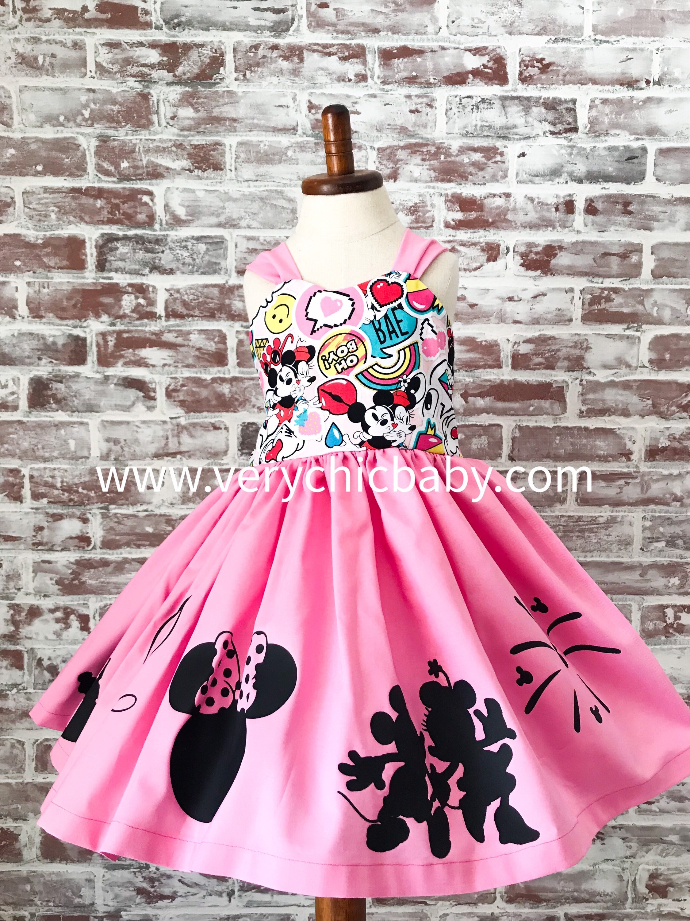 Minnie Mouse Inspired Birthday Dress, Vacation Outfit Minnie Mouse Inspired Birthday Dress, Vacation Outfit