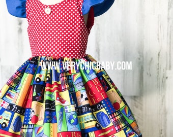 First Day of School Dress, Girls Back to School Dress