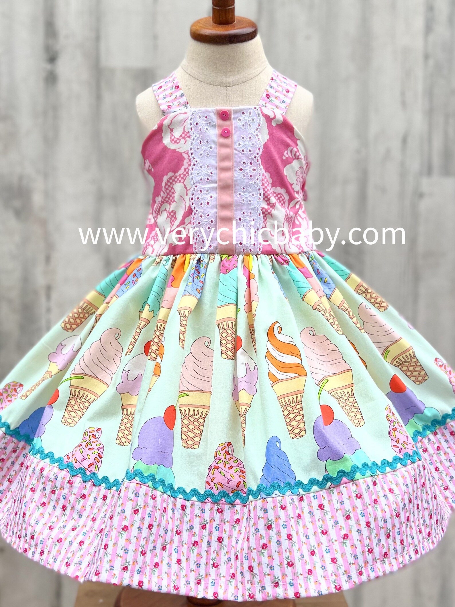 Ice Cream Dress Ice Cream Dress for Girls Ice Cream Dress Etsy