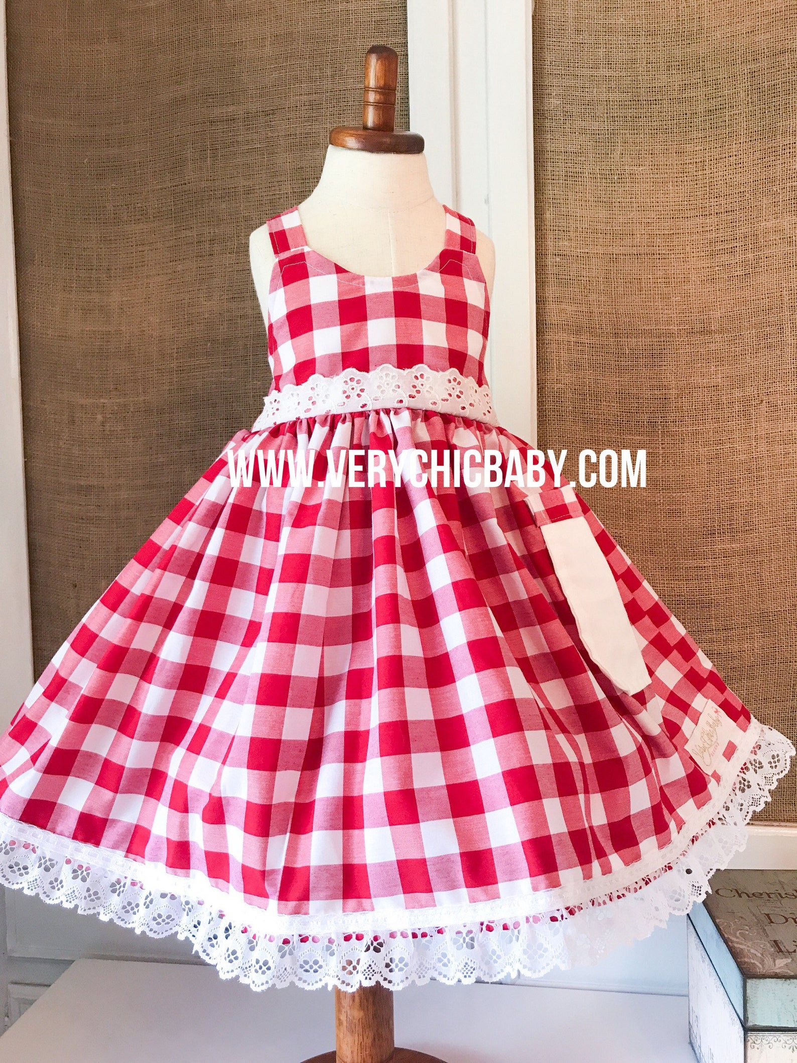Red Gingham Dress Gingham Dress for Girls Gingham Dress Etsy