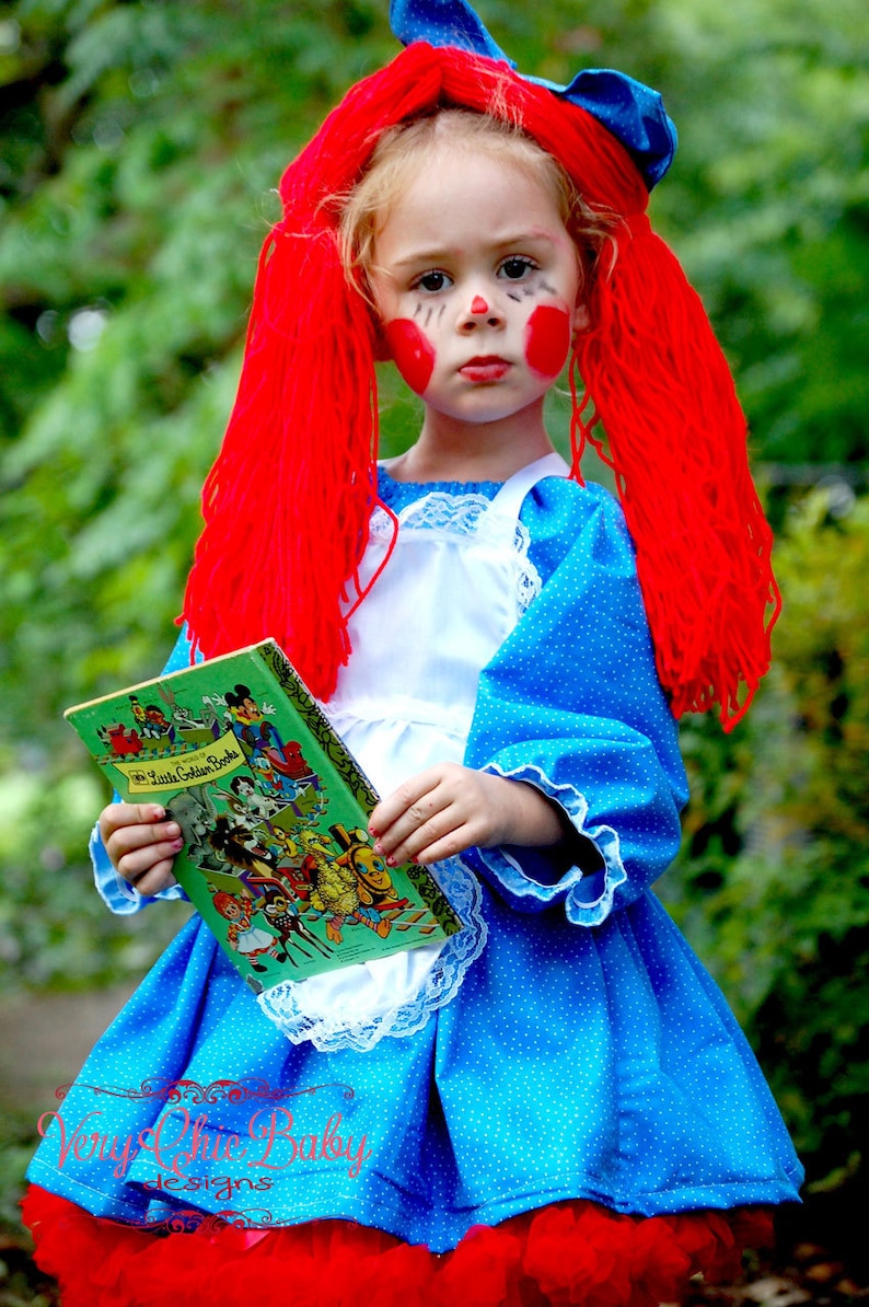 Raggedy Ann Doll Baby Ragdoll Costume Dress & Bow Dress up | Etsy