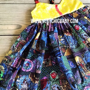 Belle Dress, Beauty and the Beast Dress, Belle Birthday Dress, Belle Costume