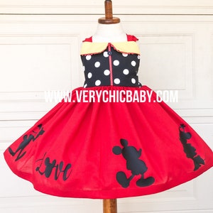Minnie Mouse Dress, Minnie Dress, Minnie Mouse Birthday Outfit, Minnie Mouse Girls Dress, Girls Minnie Mouse Dress, Minnie Mouse Dress