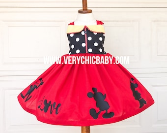 Minnie Mouse Dress, Minnie Dress, Minnie Mouse Birthday Outfit, Minnie Mouse Girls Dress, Girls Minnie Mouse Dress, Minnie Mouse Dress