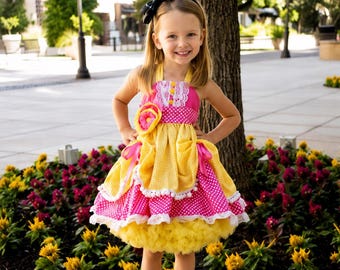 Strawberry Lemonade Twirl Kleid | wunderliches Boutique-Kleid | Märchenbuch Mädchen Outfit