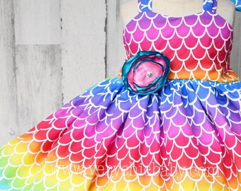 Mermaid Dress, Rainbow Dress - Etsy