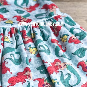 Little Mermaid Dress, Little Mermaid Birthday Dress, Mermaid Dress, Little Mermaid Girls Dress, Ariel Little Mermaid Dress