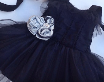 Black Swan Princess Dress, Black Tutu Dress, Breakfast at Tiffanys Dress, Ballerina Dress, Ballerina Birthday Dress