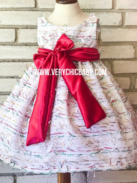 Tinsel Dress Girls Christmas Dress Etsy