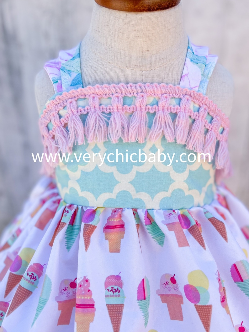 Ice Cream Dress Ice Cream Birthday Dress Ice Cream Party Etsy