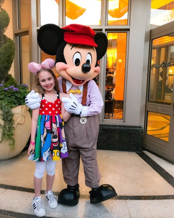 2022 Summer Girls Bow Cartoon Dress Children Cute Fashion Princess Dresses  Little Girl Flower Minnie Mickey Mouse Party Clothes - AliExpress