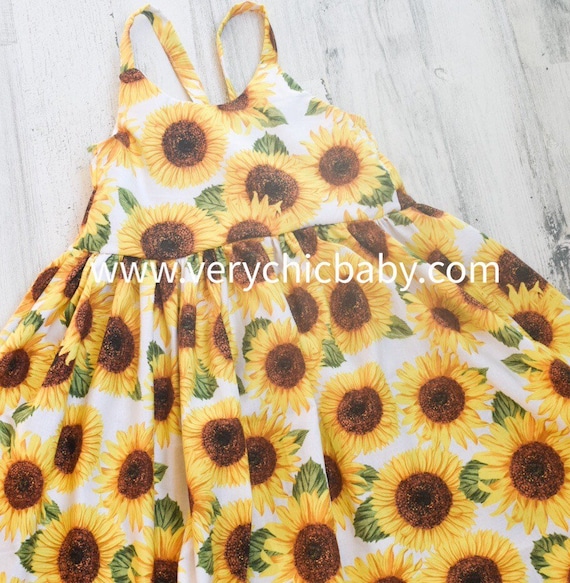 Robe tournesol Filles Robe tournesol Etsy France