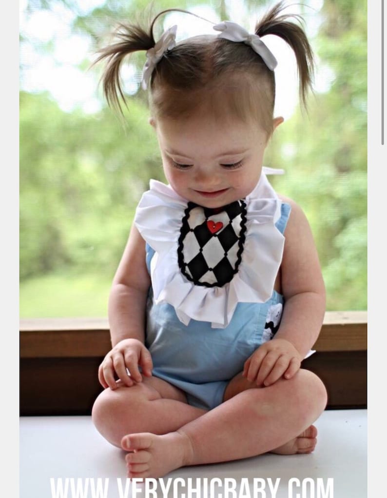 Alice in Wonderland Romper Alice in Wonderland Baby Costume Etsy